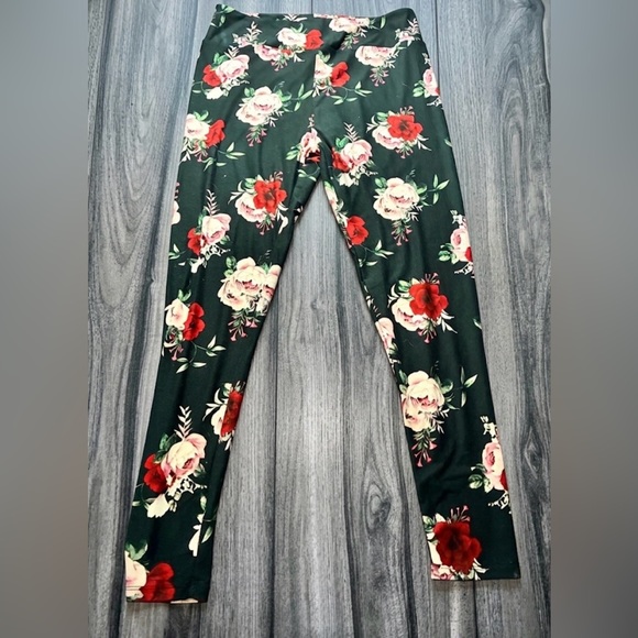 LuLaRoe Pants - Floral Print Leggings